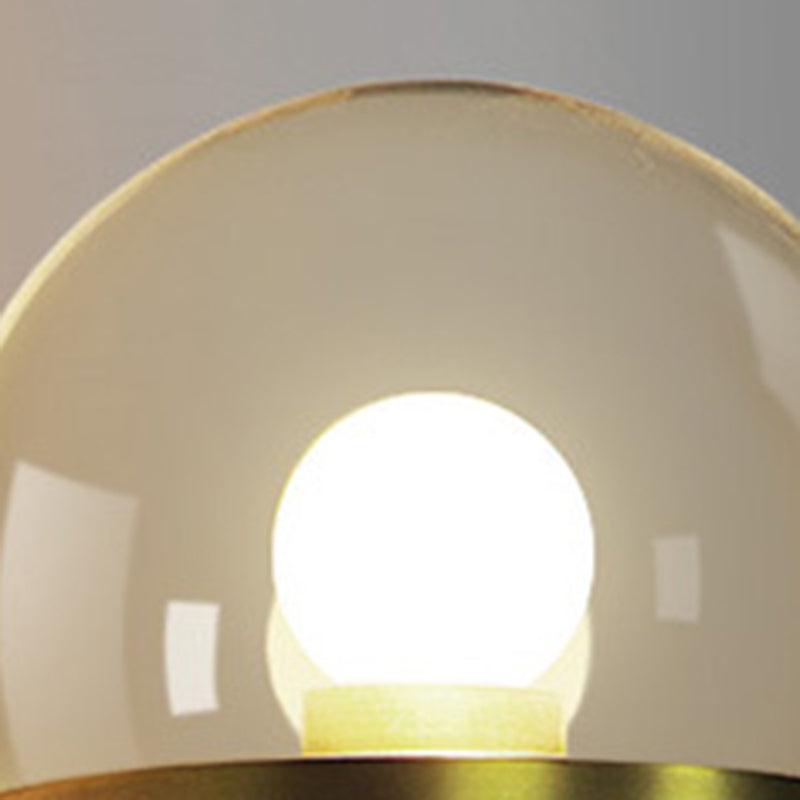 Modern Minimalist Industrial Style Round Orb Iron Glass 1-Light Wall Sconce Lamp For Bedroom