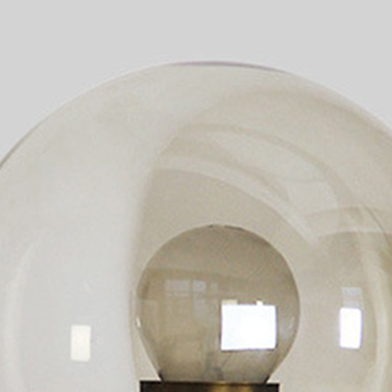 Modern Minimalist Industrial Style Round Orb Iron Glass 1-Light Wall Sconce Lamp For Bedroom