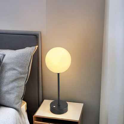 Modern Minimalist Planet Round Orb Iron Acrylic LED Table Lamp For Bedroom