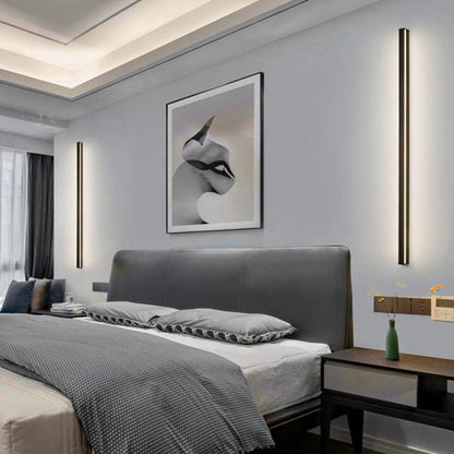 مصباح حائط LED مستطيل الشكل طويل من الحديد بتصميم عصري بسيط لغرفة النوم 