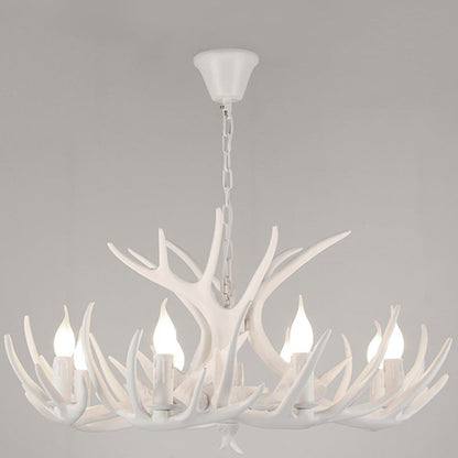 Modern Art Deco Antler Shaped Iron PVC 4/6/8/9/12 Light Chandelier For Dining Room