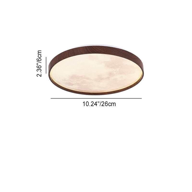 Modern Minimalist Round Dome Iron Plastic Acrylic LED Flush Mount Ceiling Light For Bedroom
