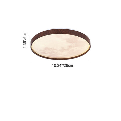 Modern Minimalist Round Dome Iron Plastic Acrylic LED Flush Mount Ceiling Light For Bedroom