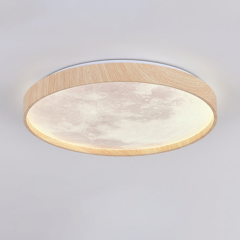 Modern Minimalist Round Dome Iron Plastic Acrylic LED Flush Mount Ceiling Light For Bedroom