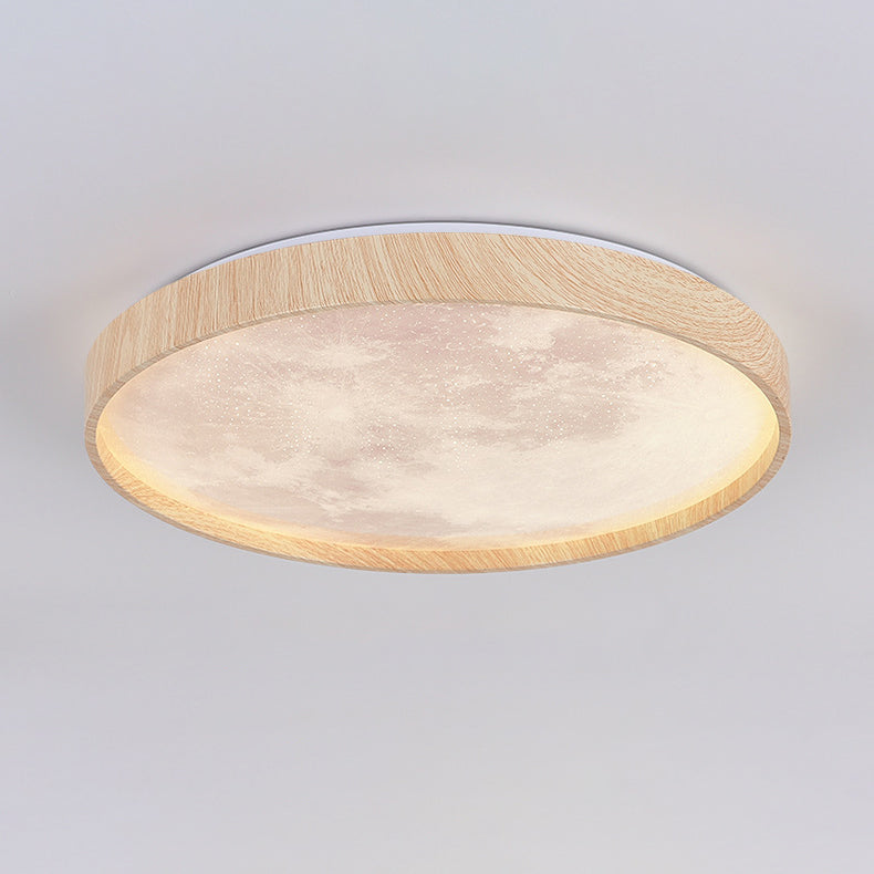 Modern Minimalist Round Dome Iron Plastic Acrylic LED Flush Mount Ceiling Light For Bedroom
