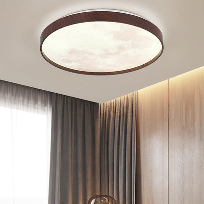 Modern Minimalist Round Dome Iron Plastic Acrylic LED Flush Mount Ceiling Light For Bedroom
