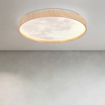 Modern Minimalist Round Dome Iron Plastic Acrylic LED Flush Mount Ceiling Light For Bedroom