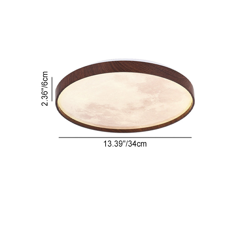 Modern Minimalist Round Dome Iron Plastic Acrylic LED Flush Mount Ceiling Light For Bedroom
