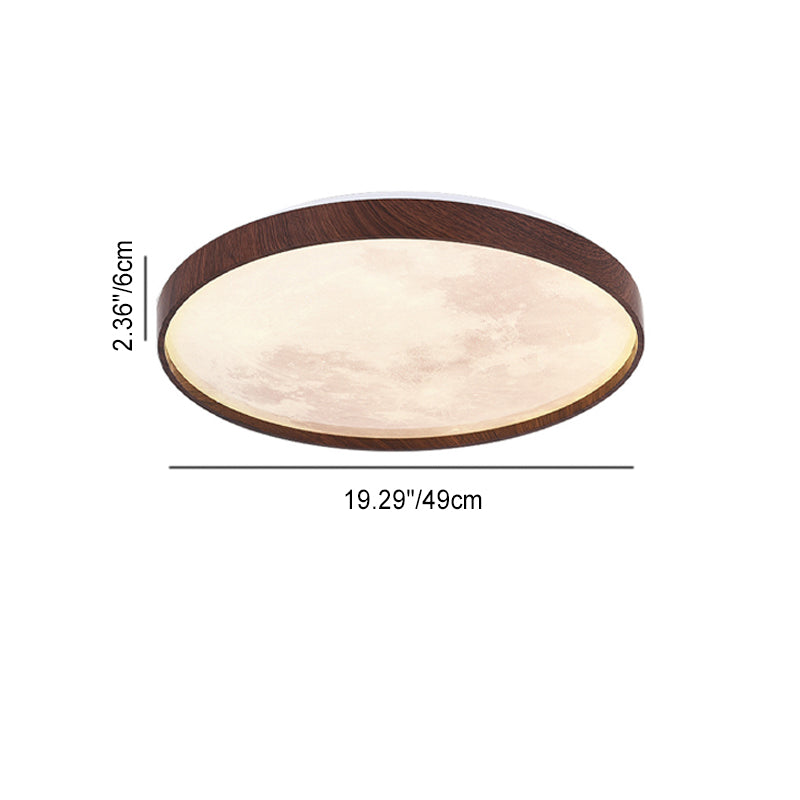 Modern Minimalist Round Dome Iron Plastic Acrylic LED Flush Mount Ceiling Light For Bedroom