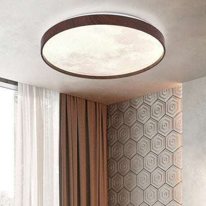 Modern Minimalist Round Dome Iron Plastic Acrylic LED Flush Mount Ceiling Light For Bedroom