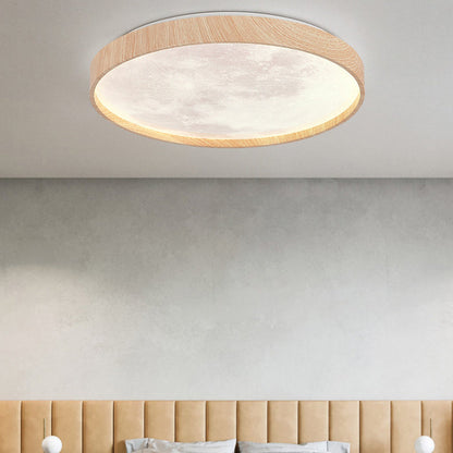 Modern Minimalist Round Dome Iron Plastic Acrylic LED Flush Mount Ceiling Light For Bedroom