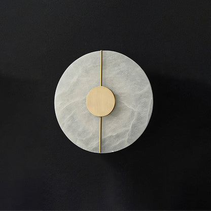 Modern Minimalist Round Oval Iron Marble LED Wall Sconce Lamp For Bedroom