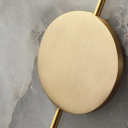 Modern Minimalist Round Oval Iron Marble LED Wall Sconce Lamp For Bedroom