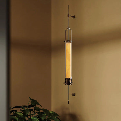Modern Luxury Cylindrical Linear Iron Glass LED Wall Sconce Lamp For Bedroom