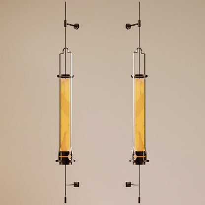 Modern Luxury Cylindrical Linear Iron Glass LED Wall Sconce Lamp For Bedroom