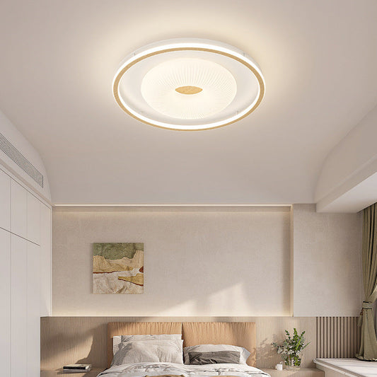 Modern Minimalist Round Flower Pentagon Triangle PE Hardware LED Flush Mount Ceiling Light For Bedroom