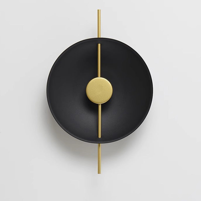 Contemporary Creative Flying Saucer Round Hardware LED Wall Sconce Lamp For Bedroom