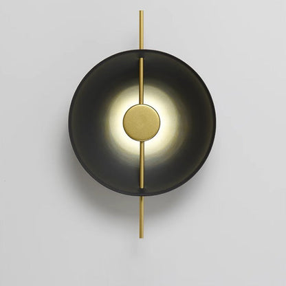 Contemporary Creative Flying Saucer Round Hardware LED Wall Sconce Lamp For Bedroom