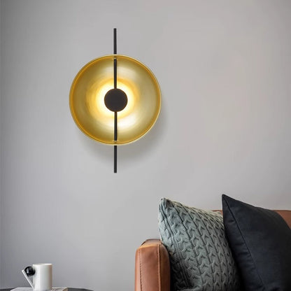 Contemporary Creative Flying Saucer Round Hardware LED Wall Sconce Lamp For Bedroom