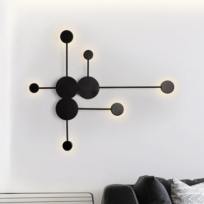 Contemporary Creative Dipper Round Iron Acrylic LED Wall Sconce Lamp For Bedroom