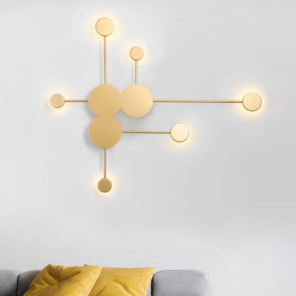 Contemporary Creative Dipper Round Iron Acrylic LED Wall Sconce Lamp For Bedroom