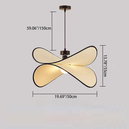 Contemporary Creative Potato Chip Shaped Curved Iron Fabric 1-Light Pendant Light For Bedroom