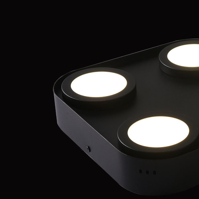Modern Minimalist Box Shape Square PC Aluminum LED Flush Mount Ceiling Light For Bedroom