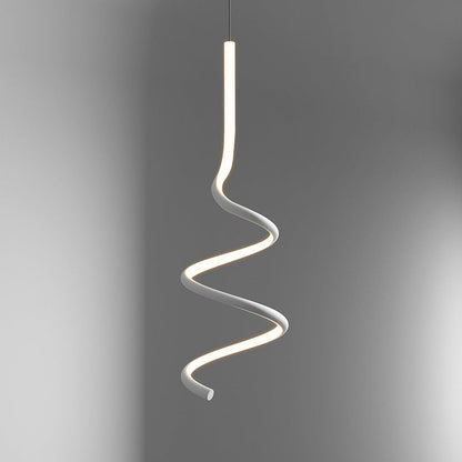 مصباح معلق LED حلزوني معاصر من الألومنيوم بتصميم إسكندنافي لغرفة النوم