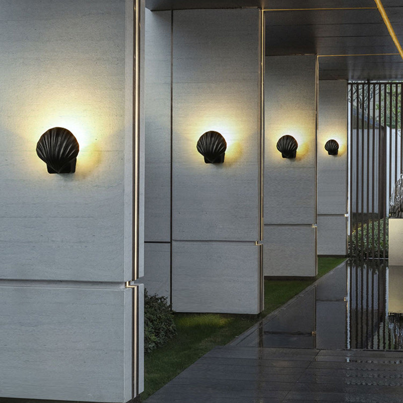 Contemporary Creative Waterproof Shell Round Aluminum LED Wall Sconce Lamp For Hallway