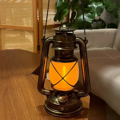 Traditional Vintage USB Horse Lamp Lantern Round ABS LED Table Lamp For Living Room