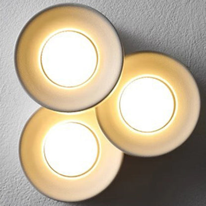 Modern Minimalist Round Cylinder Downlight Spotlight Iron Acrylic LED Flush Mount Ceiling Light For Bedroom