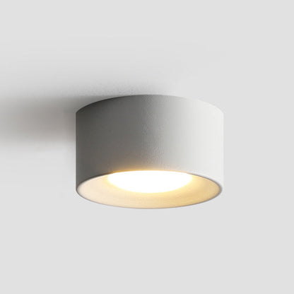 Modern Minimalist Round Cylinder Downlight Spotlight Iron Acrylic LED Flush Mount Ceiling Light For Bedroom