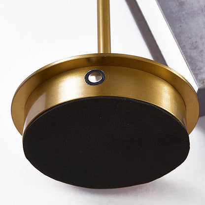 Modern Minimalist USB Pointed Round Metal LED Table Lamp For Bedroom