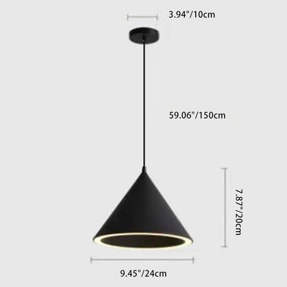 مصباح LED دائري معاصر من الحديد بتصميم إسكندنافي على شكل مخروط ماكارون لغرفة النوم 