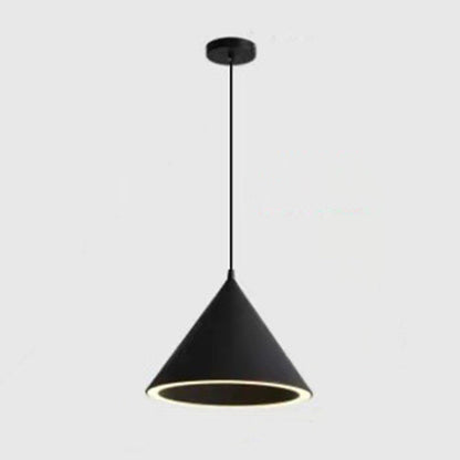 مصباح LED دائري معاصر من الحديد بتصميم إسكندنافي على شكل مخروط ماكارون لغرفة النوم 