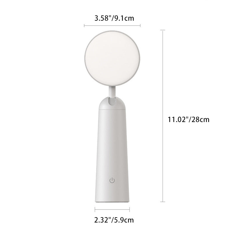 Modern Minimalist Portable USB Magnifier Shape Round Cylinder ABS LED Table Lamp For Bedroom