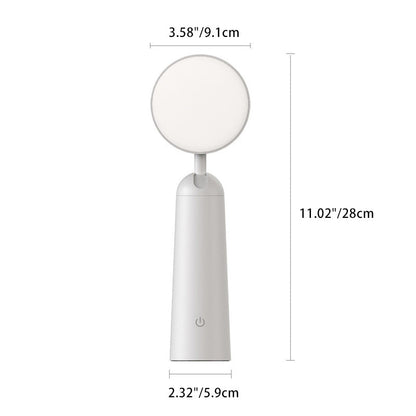 Modern Minimalist Portable USB Magnifier Shape Round Cylinder ABS LED Table Lamp For Bedroom