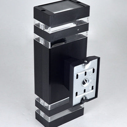 Modern Minimalist Waterproof Rectangle PVC Acrylic 2-Light Wall Sconce Lamp For Outdoor