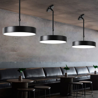 Contemporary Scandinavian Macaron Universal Adjustable Round Cylinder Iron Acrylic LED Pendant Light For Bedroom