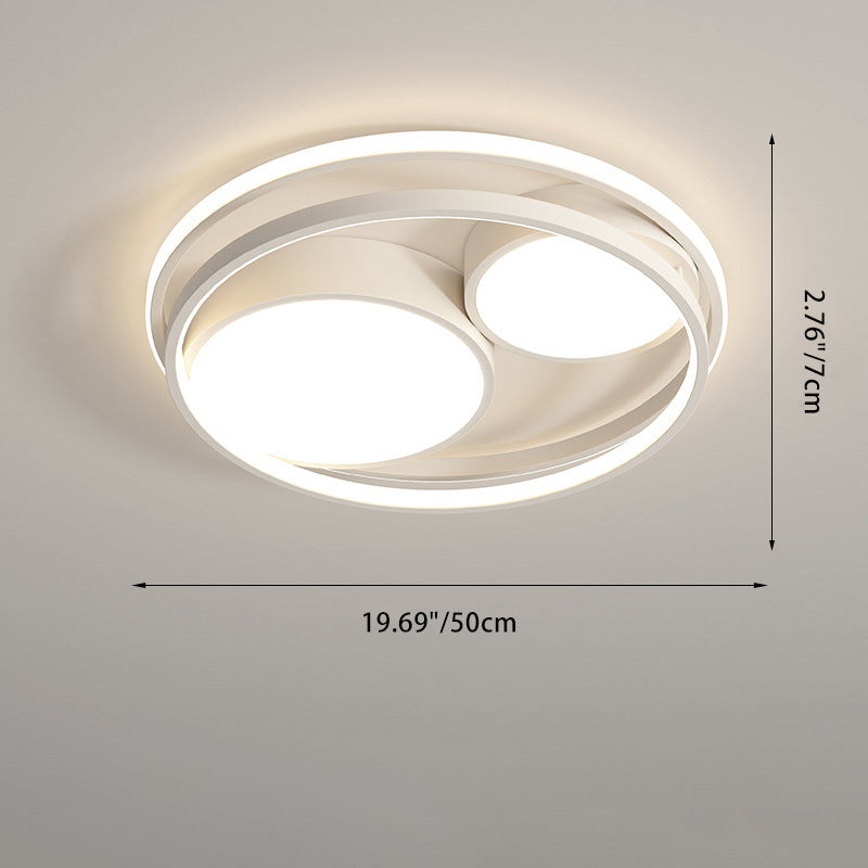 مصباح سقف LED مدمج بتصميم عصري بسيط على شكل مربع مستطيل الشكل مصنوع من الحديد والألومنيوم والأكريليك لغرفة النوم