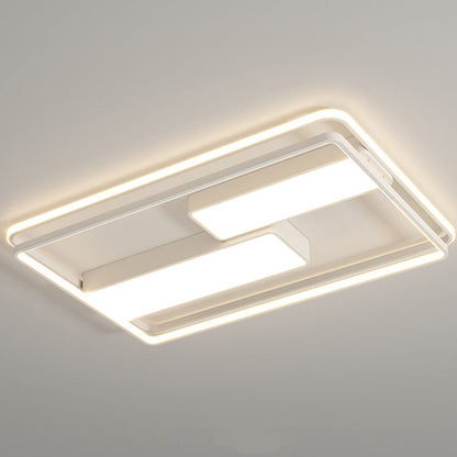 مصباح سقف LED مدمج بتصميم عصري بسيط على شكل مربع مستطيل الشكل مصنوع من الحديد والألومنيوم والأكريليك لغرفة النوم