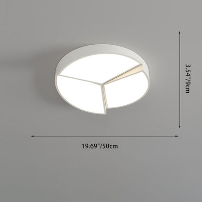 Modern Minimalist Round Square Rectangle Block Combination Iron Acrylic LED Flush Mount Ceiling Light for Bedroom