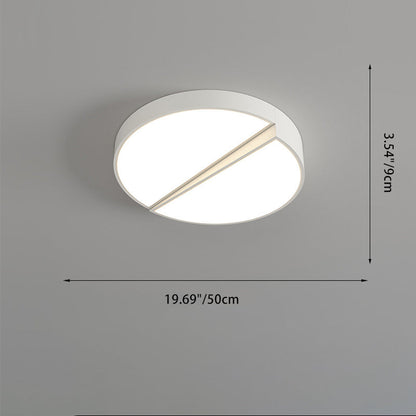 Modern Minimalist Round Square Rectangle Block Combination Iron Acrylic LED Flush Mount Ceiling Light for Bedroom