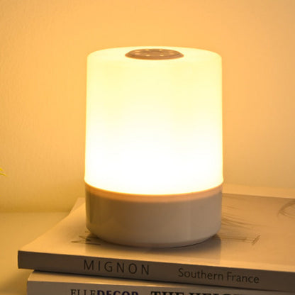 Modern Minimalist USB Round Cylinder ABS LED Table Lamp For Bedroom