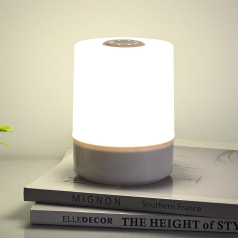 Modern Minimalist USB Round Cylinder ABS LED Table Lamp For Bedroom