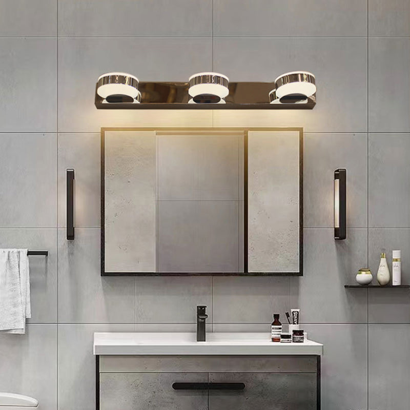 مصباح حائط LED دائري خطي من الحديد الأكريليك بتصميم عصري بسيط للحمام 