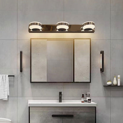 مصباح حائط LED دائري خطي من الحديد الأكريليك بتصميم عصري بسيط للحمام 