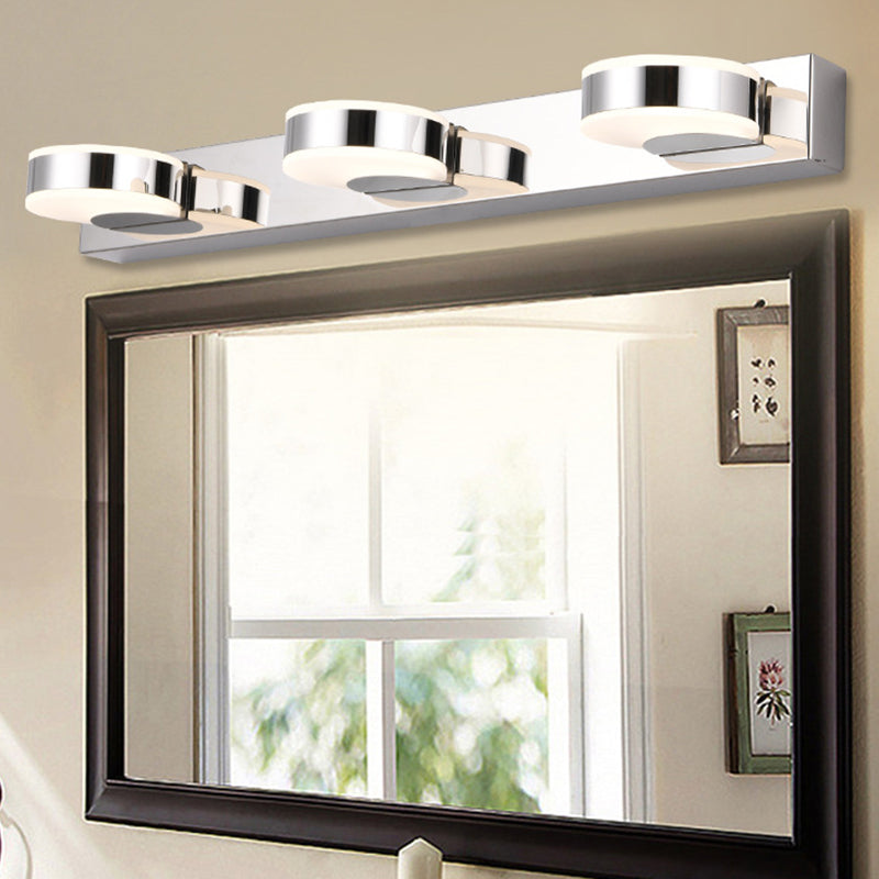 مصباح حائط LED دائري خطي من الحديد الأكريليك بتصميم عصري بسيط للحمام 