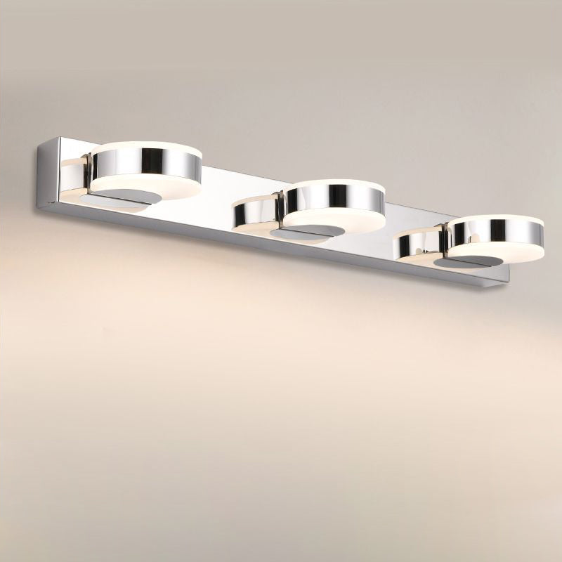 مصباح حائط LED دائري خطي من الحديد الأكريليك بتصميم عصري بسيط للحمام 