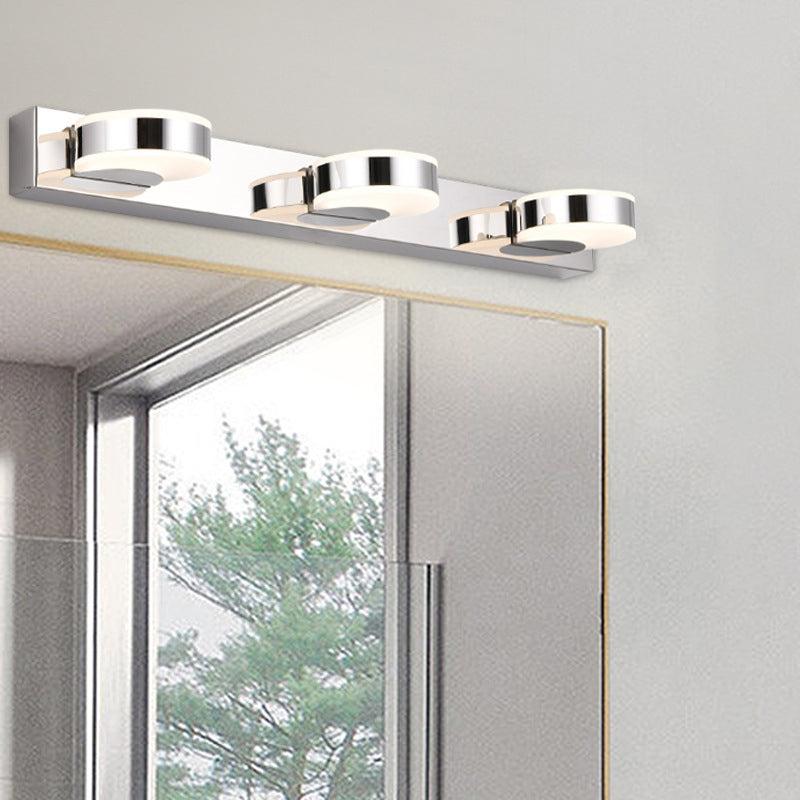 مصباح حائط LED دائري خطي من الحديد الأكريليك بتصميم عصري بسيط للحمام 